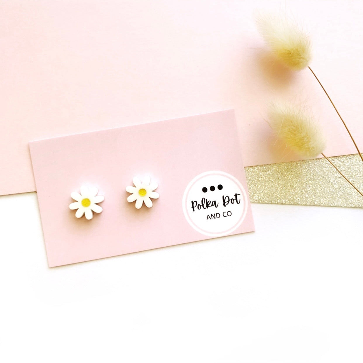 Yellow Daisy Studs