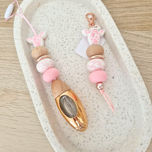 Pink Cow Diffuser & Keychain Set