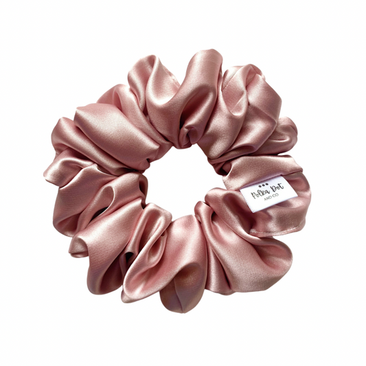Blush Satin Scrunchie